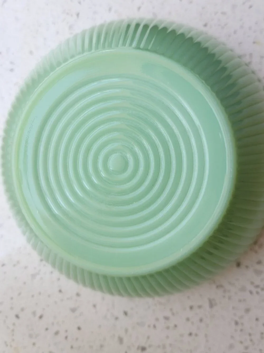 Vintage Jadeite Jadite Fire King Jane Ray Ribbed Mixing Bowl Green Glass 7.5
